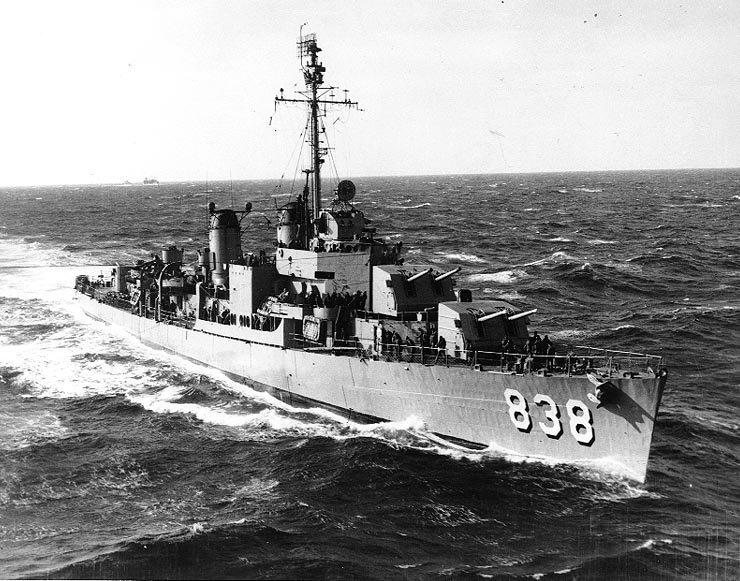 One of the Gearing Class Destroyers underway at sea.